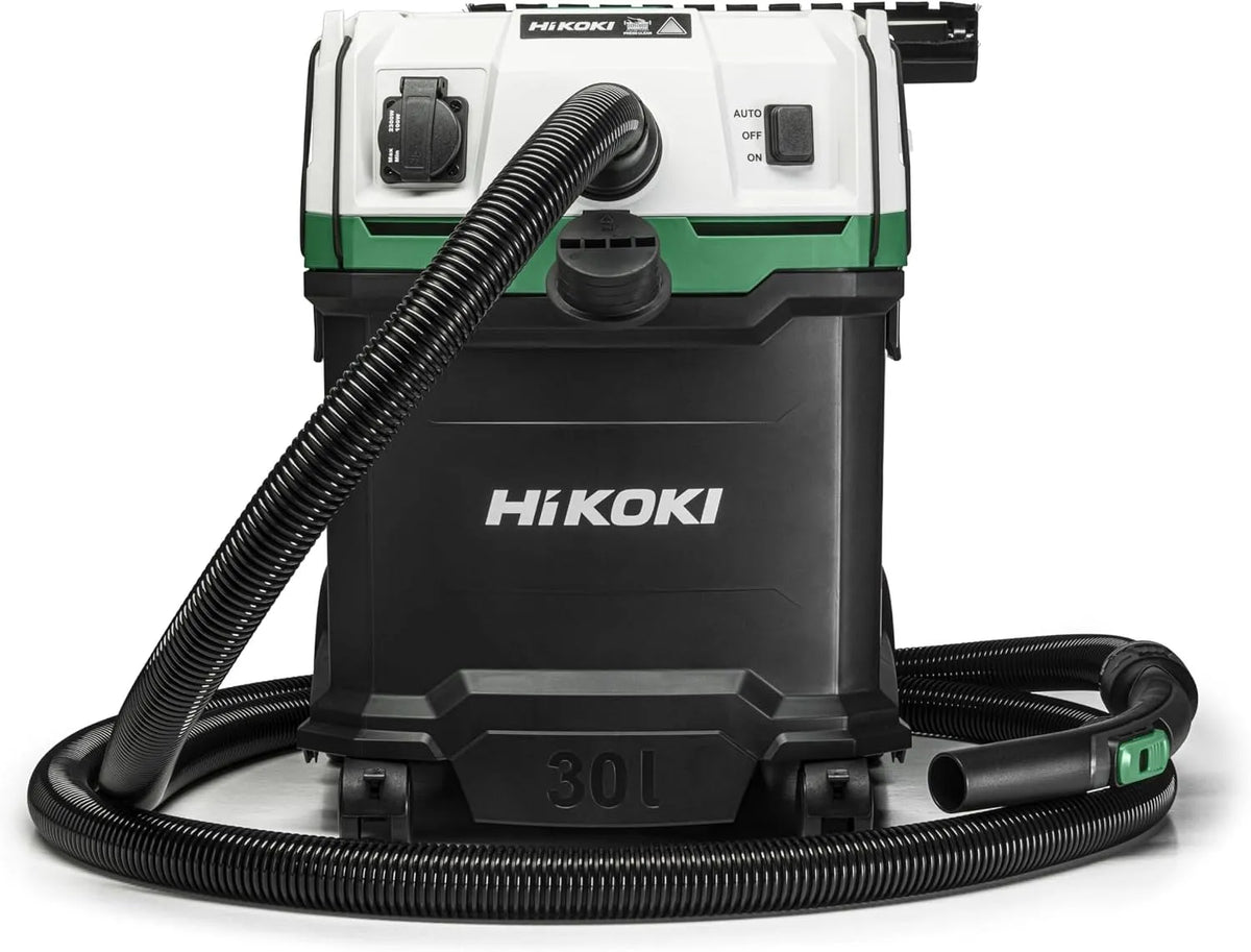 Nat- en droogzuiger met 1200 W, 30 l, 35 mm, 45 mm, 120 mm, 360 mm, antistatische borstel en voor bouwplaats en werkplaats