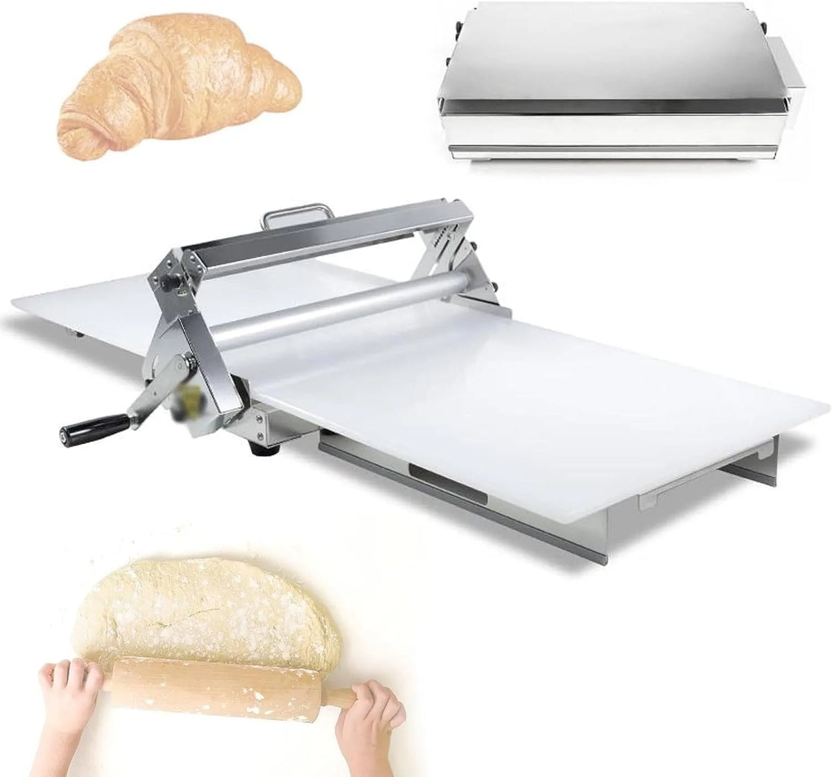 Handdeeg Sheeter Machine, en Pasta, Non-Stick Oppervlakte, Pizza