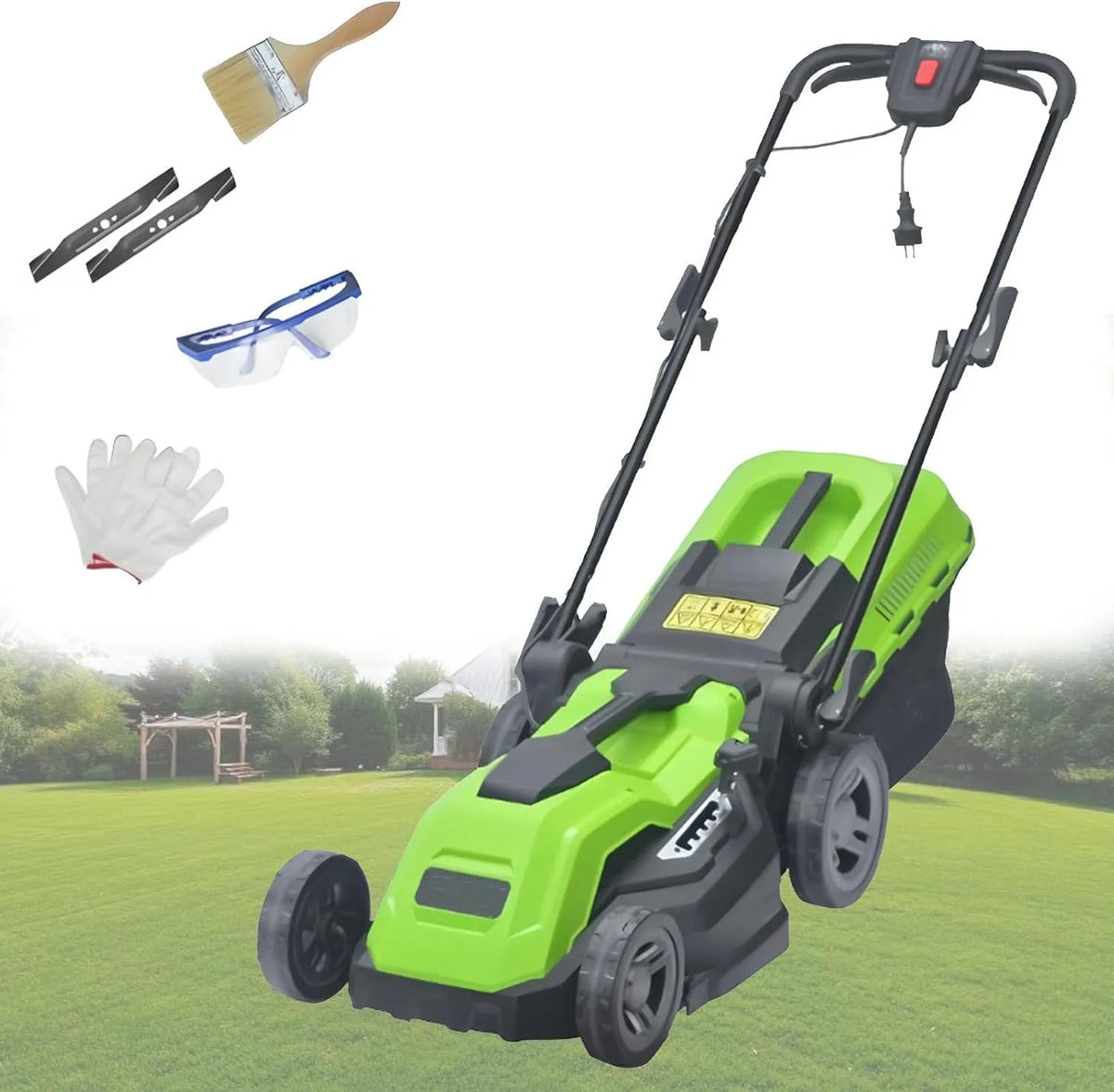 Grasmaaier W/38CM-Cord25M met 2500 W en 5 Standen, 5 Standen Voor Diepte-Instelling
