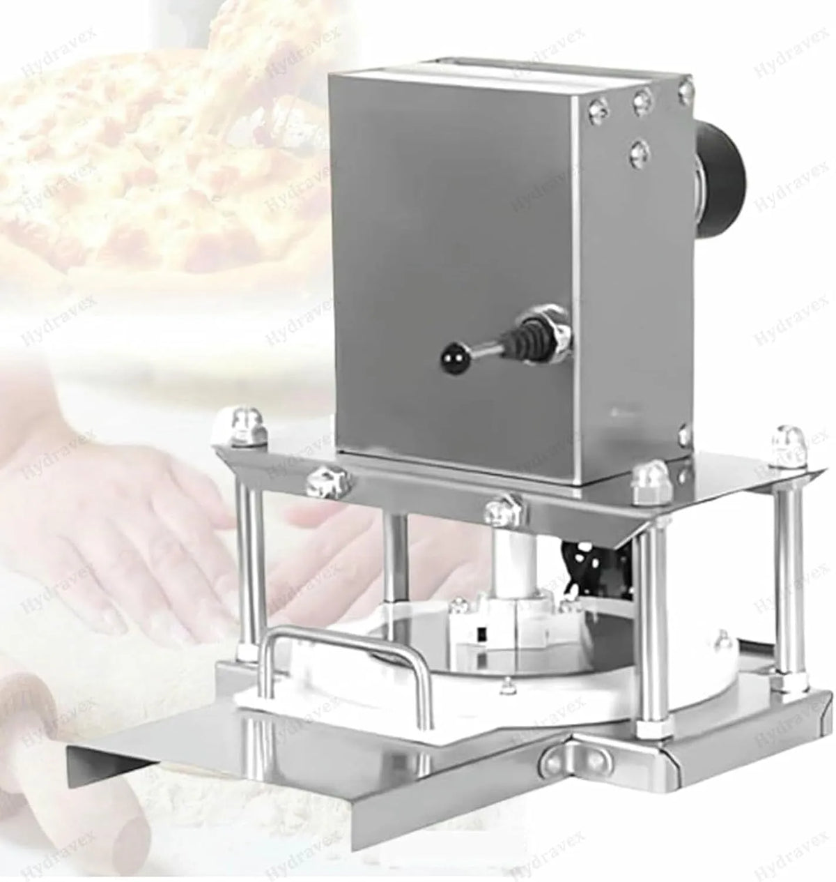 Dough Press Machine met 220V, 2.0kW, 22cm en RVS, Elektrische Pizza Dough Press Machine