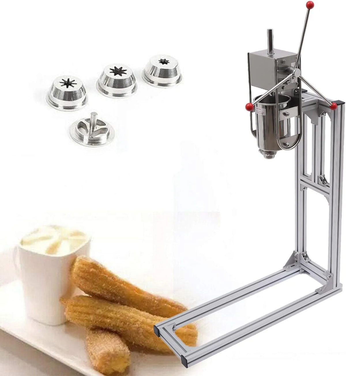Latin Fruit Machine, 5L, Commercieel 5L, Maker Machine Churro Donut Press Filler Verticale