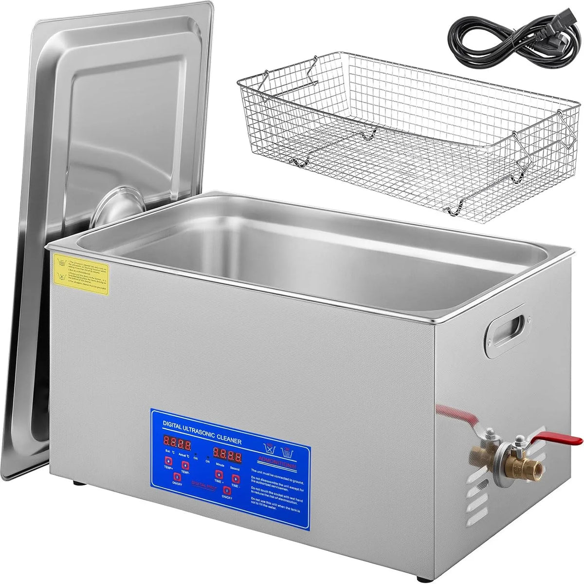 Ultrasoonreiniger met 22L, Timer, 80°C en RVS, Digitale Ultrasone Reinigingsmachine van RVS voor Sieraden