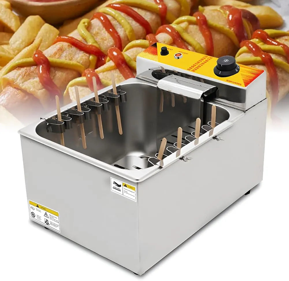 Worst Grill Kachel, 12L Automatische Kaas Hotdog Worst Grill Kachel Sticks Friteuse, Gas Kaas Hotdog Friteuse Machine, Verstelbare Temperatuur