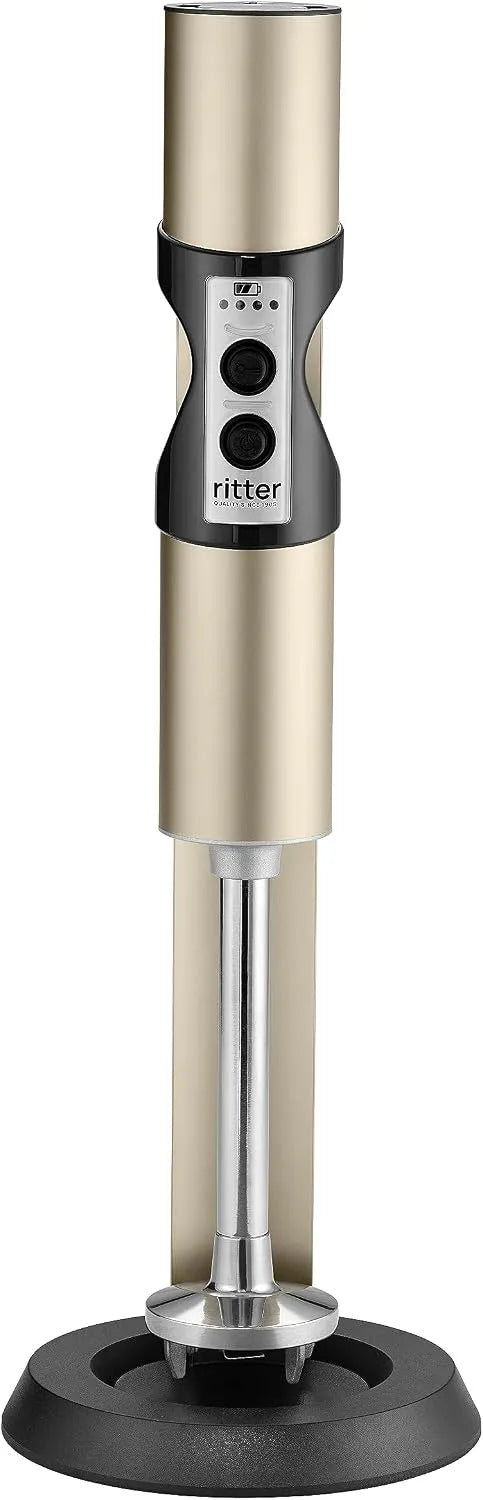 Ritter stilo 7 draadloze staafmixer met veiligheidssysteem, oplaadstation en RVS