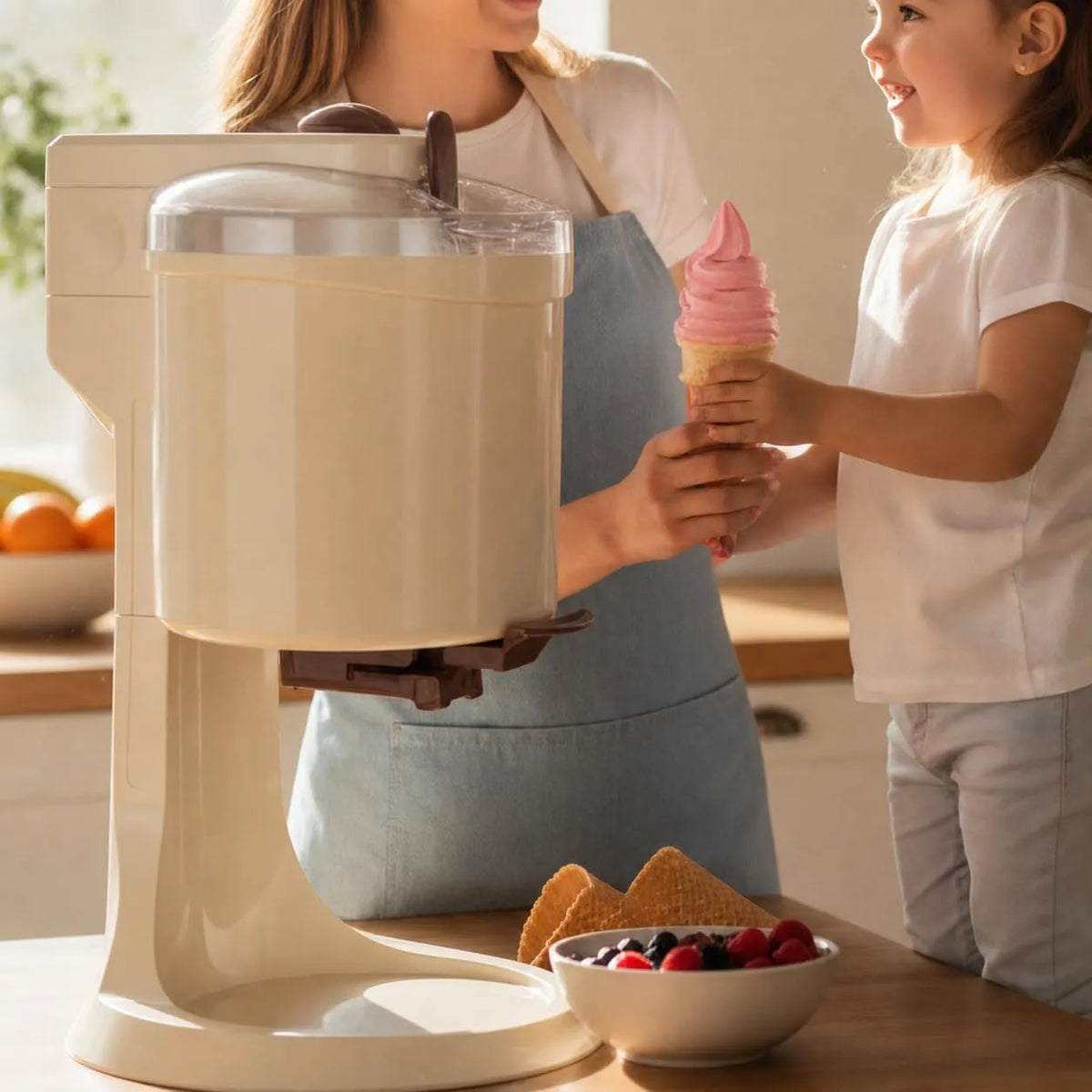 Machine, Automatische Ijsmachine Voor Thuis, Mini Fruit Zachte Ijs Machine, Yoghurtijsmachine