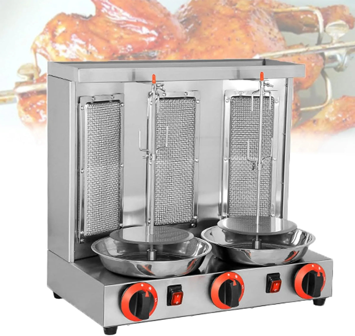 Barbecue met 300 x 300 x 490mm, 510 x 300 x 490mm, zwart en zilver