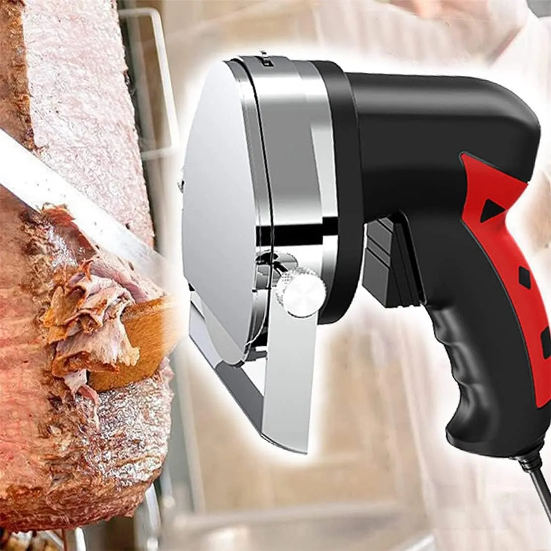 Barbecue, Elektrische Gyro Vlees Snijmachine, Gyro Mes Elektrische Kebab Snijmachine, Commerciële Vlees Snijmachine, Zwart, Handheld 304 RVS