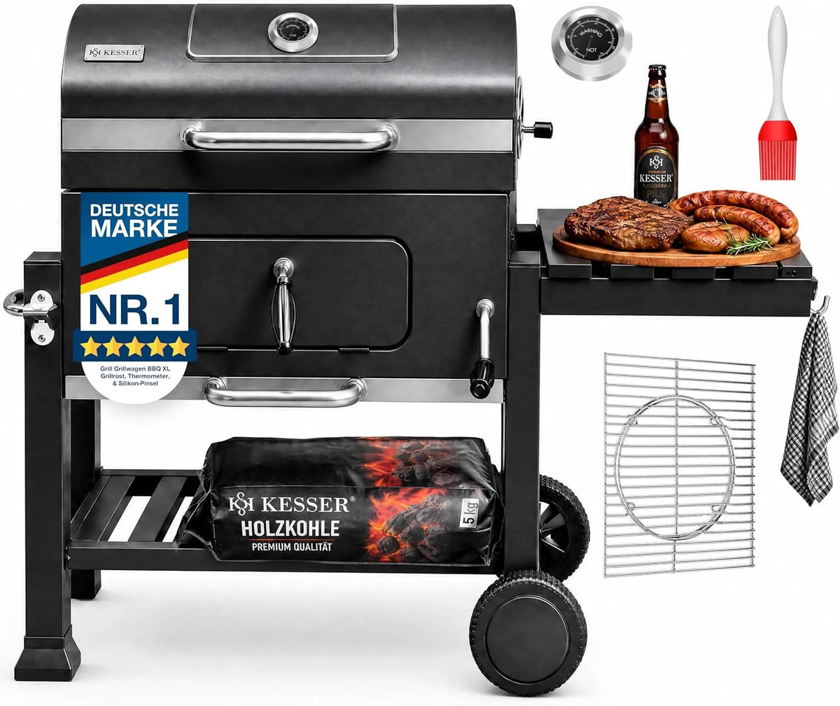 Barbecue, KESSER barbecue grill trolley XL houtskoolbarbecue
