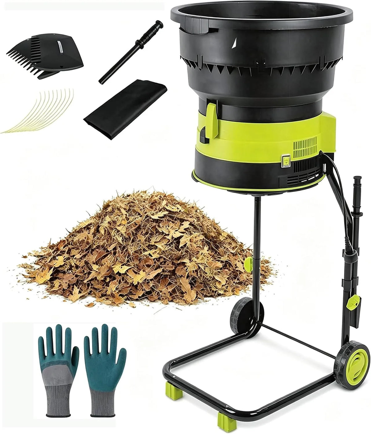 Elektrische Bladmulcher/versnipperaar 2500 W met 2500 W, 53 x 57cm en 1-2 cm