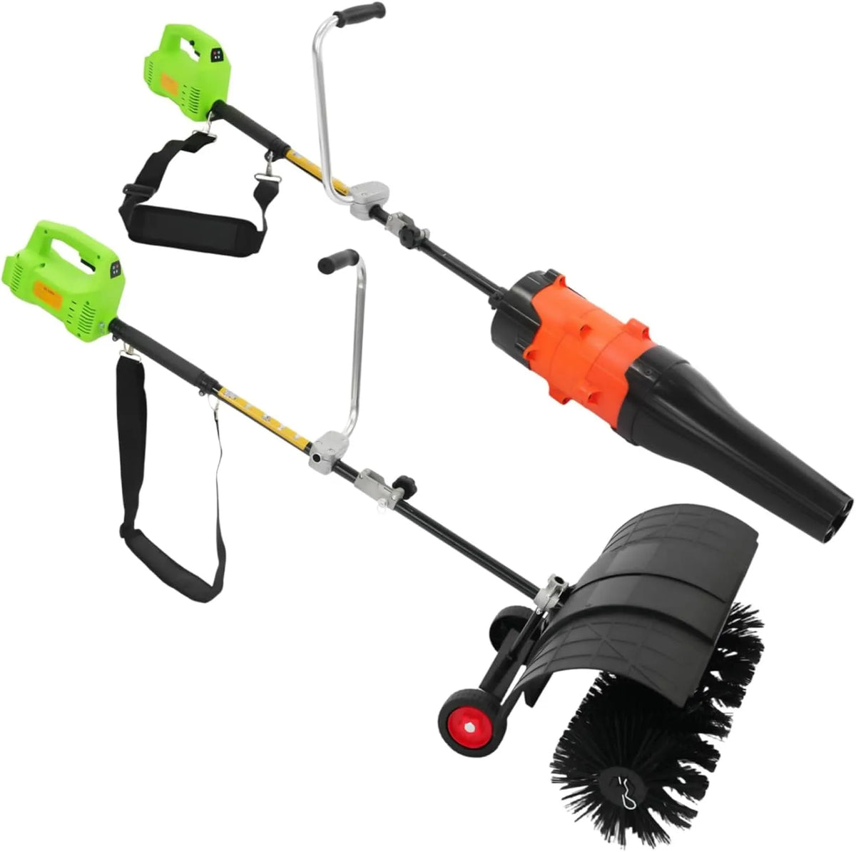 Sneeuwblazer met 800-1300 W, 36-60 V en 2-in-1, 2-in-1 bladblazer en veegmachine