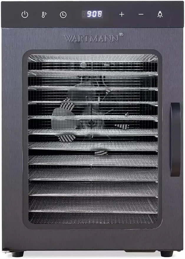 WM-2512 Automatische dehydrator van RVS met 25 °C, 90 °C, 72 uur, timer, geluidsarme werking, RVS en gerichte luchtcirculatie