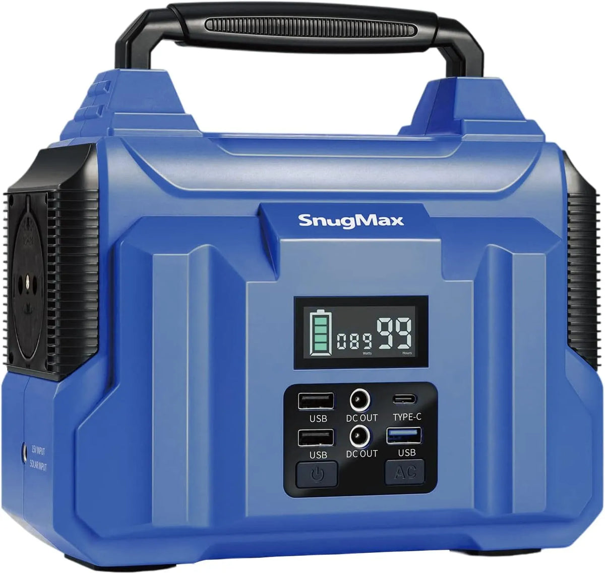 Draagbaar powerstation, 222Wh, 240V, digitaal display, lader, autolaadkabel