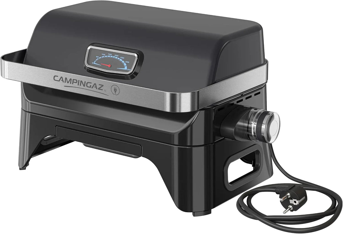 Barbecue, Campingaz Attitude2go, voor 4 personen, 59 x 40 x 36, elektrische barbecue voor binnen en buiten, draagbaar, gietijzeren grillrooster
