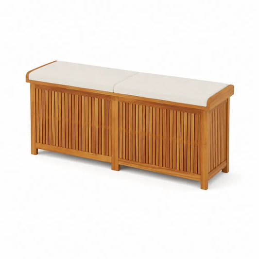 Holzbank mit Polsterung 120 cm
