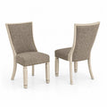 2er Set Esszimmerstuhl Holz Beige