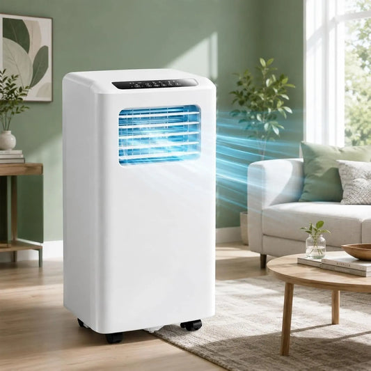 Mobiele airconditioner, 12000 BTU, 120° Breed Luchtstroom, geluidsarm & Compact Voetafdruk, 2600 W, 3D Uitgang, 12000 BTU