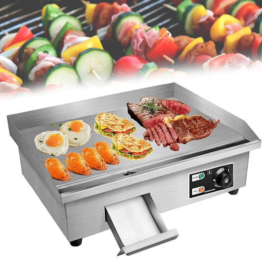 22' CommerciëLe Elektrische Bakplaat, F-572, 110V, 3000 W/1600 W Resterant Aanrecht Bakplaat