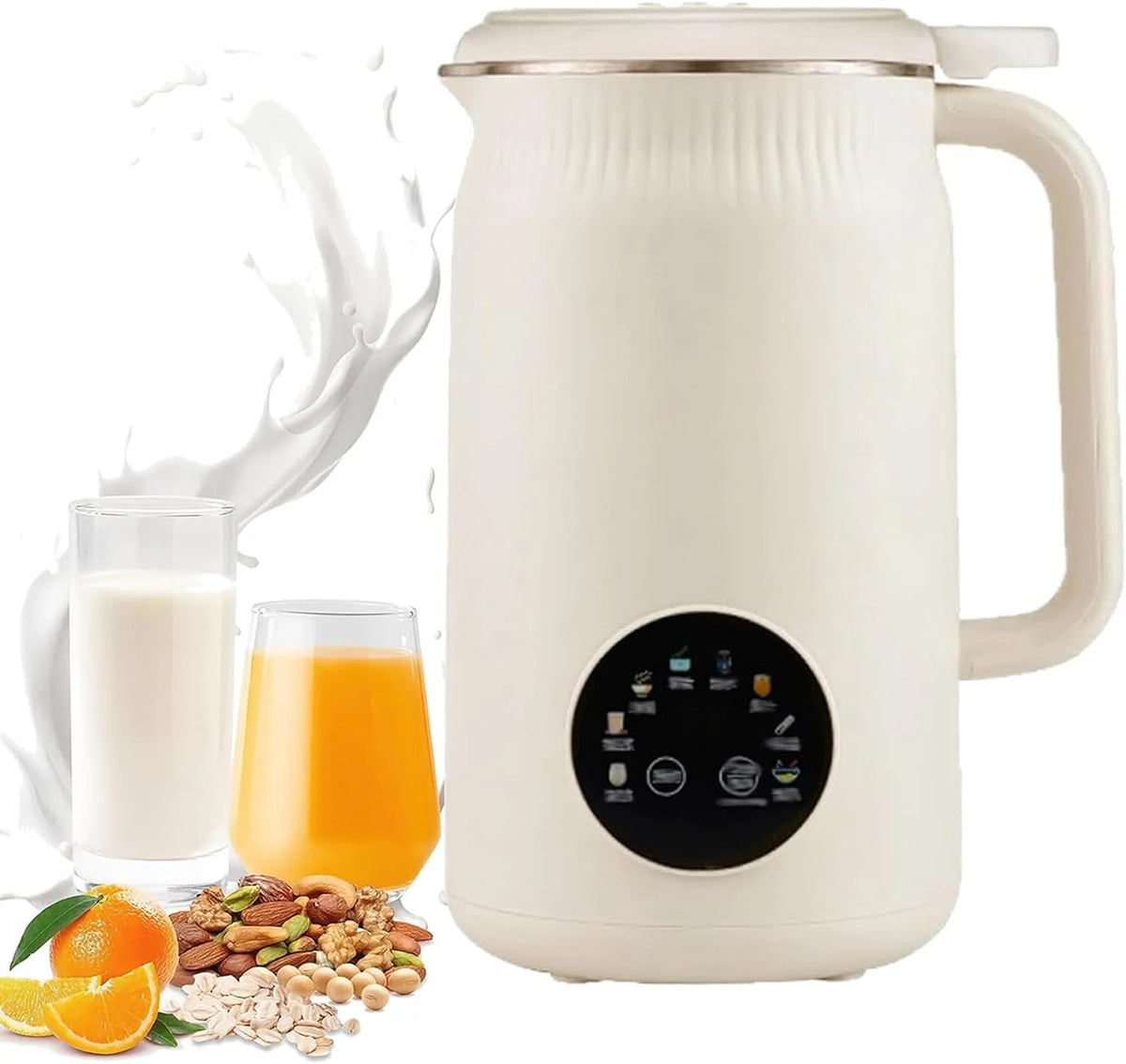 Automatische machine, 8-in-1, 1600 ml, babyvoeder met vertragingsstart, pappen en smoothies, automatische machine voor notenmelk, warm