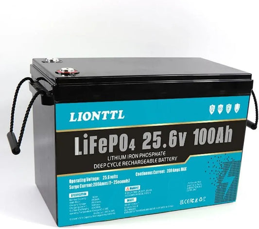 Batterijset, Lifepo4, 24V, 100Ah, 5000 cycli deep cycle lithium ijzerfosfaataccu, Batterijen met een lange levensduur, Geschikt