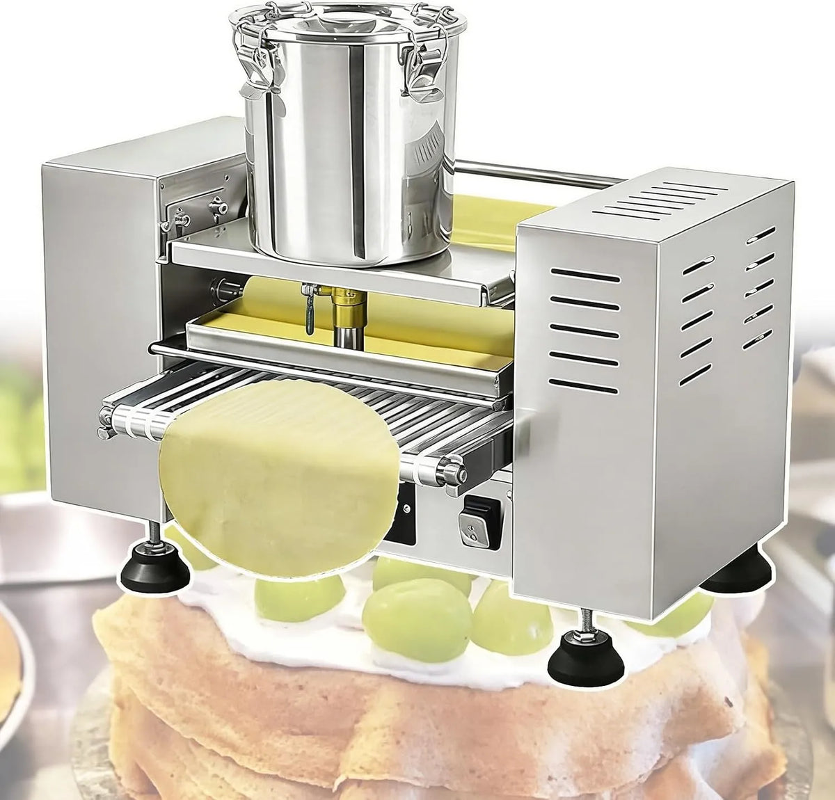 Gelijkmatige verwarming met 2800 W, 20 cm, regelbare thermostaat en RVS