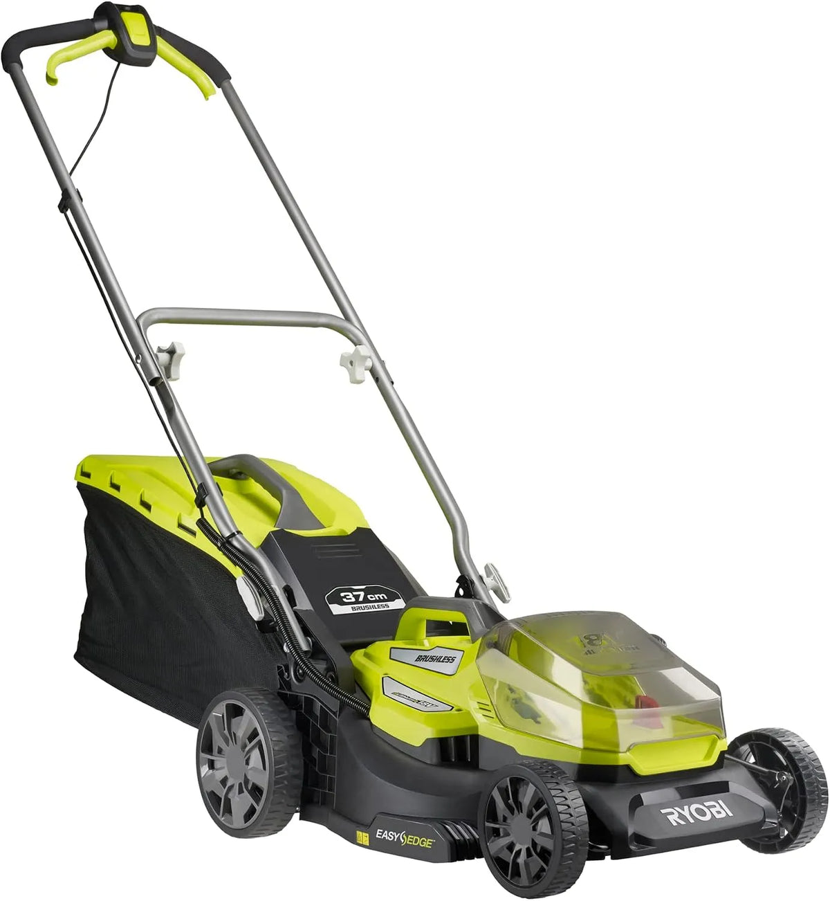 Grasmaaier, RY18LMX37A-0, 18 V ONE+ Ø 37 cm, 6 maaihoogtes, accu en oplader niet inbegrepen, RYOBI, Elektrische grasmaaier, draadloos, borstelloos