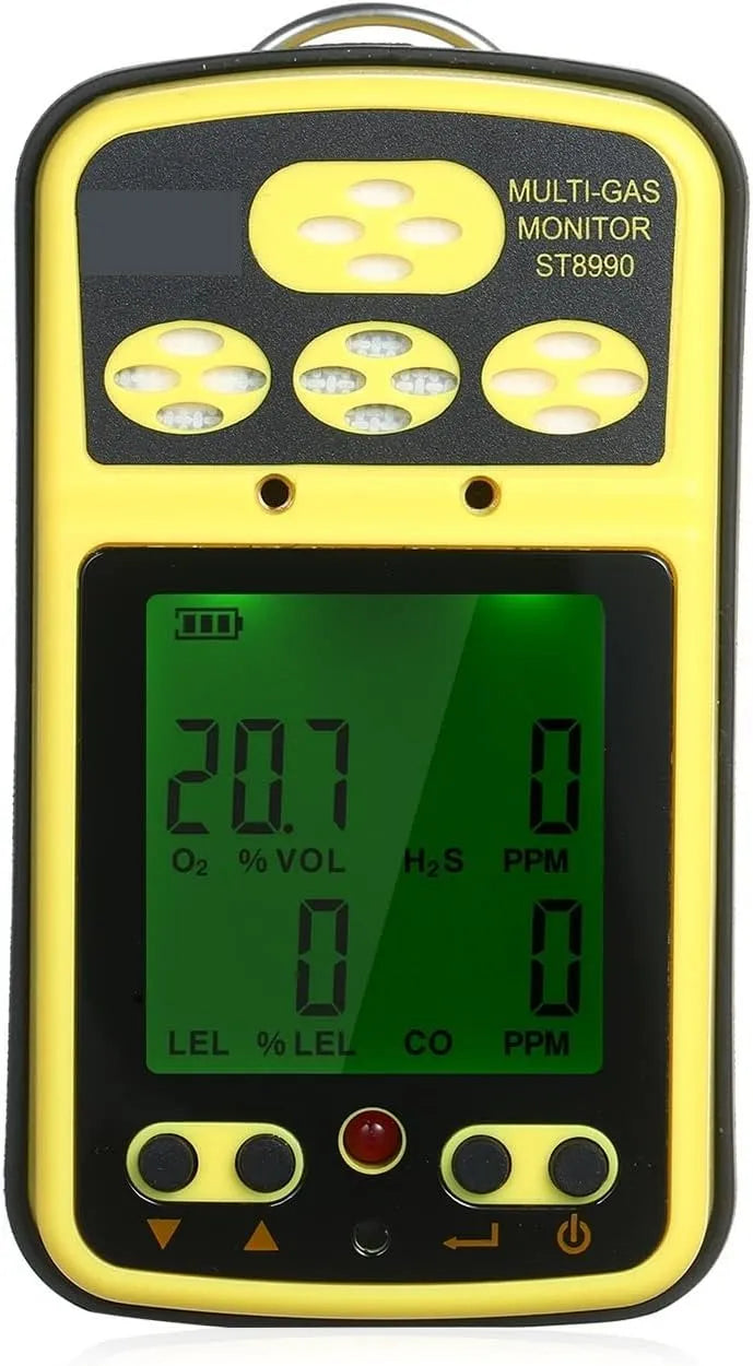 Luchtkwaliteitsmeter, Achtergrondverlichting Alarm Functie, In1 O LEL CO HS Gas Detector