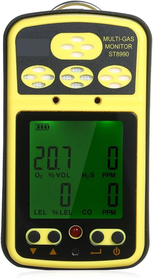 Luchtkwaliteitsmeter, Achtergrondverlichting Alarm Functie, In1 O LEL CO HS Gas Detector