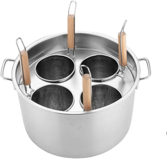 Multifunctionele keukennoedelketelemmer met 22 x 36,5 cm, 23 x 41,5 cm, 24 x 46,5 cm, 14 x 14.5 x 21.5cm, 3 inch, RVS en zilver
