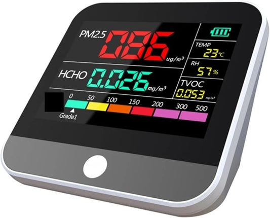Luchtkwaliteitsmeter, PM2.5/PM1, PM10, Natural Gas Leak Detector Monitor voor, TVOC Luchtkwaliteitstester voor thuis and RV