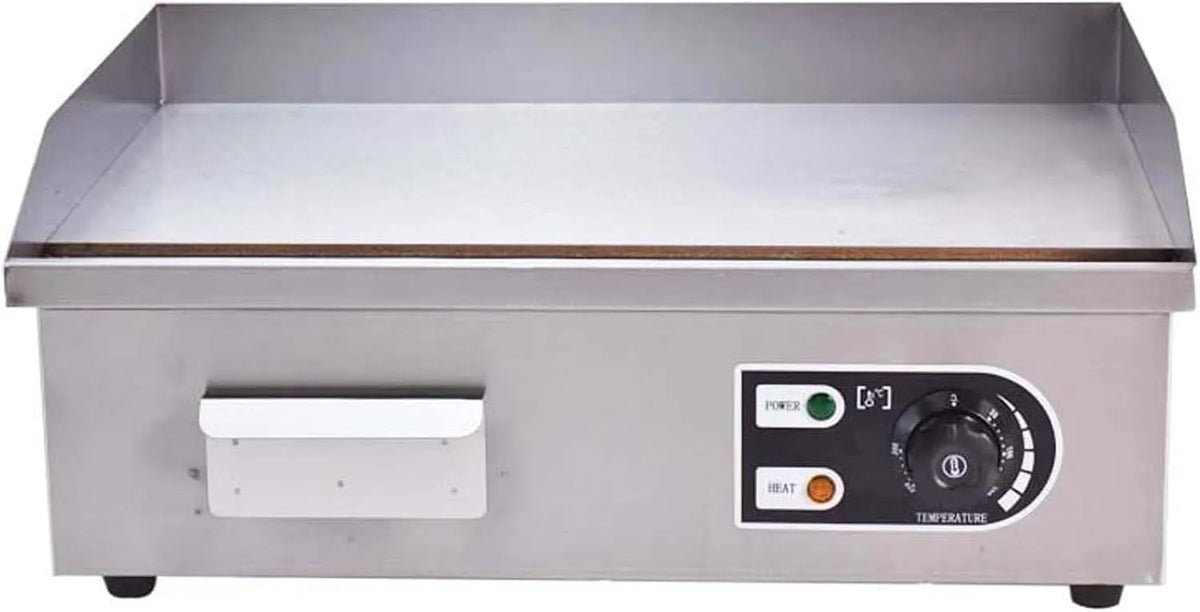Commerciële elektrische bakplaat 22'' flat top grill aanrecht bakplaat 1500 W roestvrij stalen grill grote elektrische roosters restaurant keuken