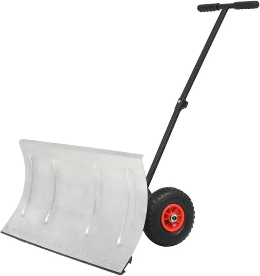 Sneeuwschuiver, 100 x 44 cm, Handsneeuwschuiver met wielen, cm, sneeuwschuiver met verstelbaar ruimschild en in