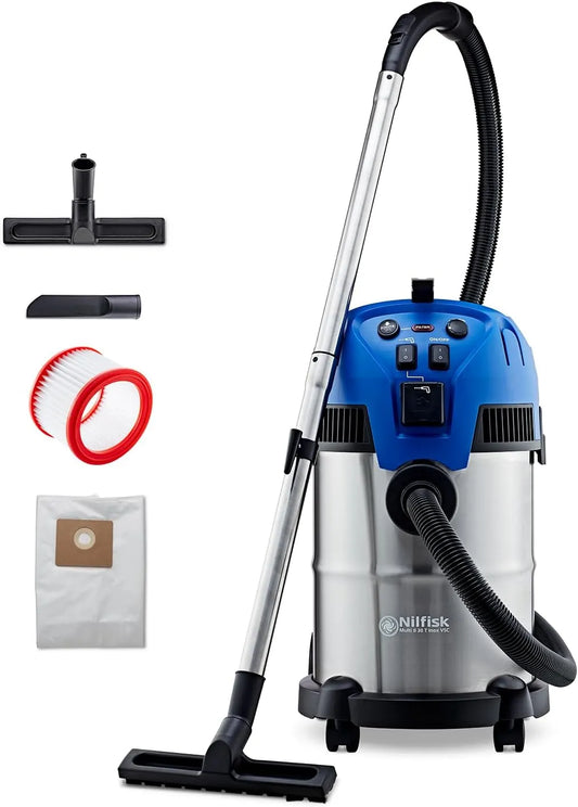 Nat- en droogzuiger, Nilfisk, tuin en auto 1400 W, huis, 30L
