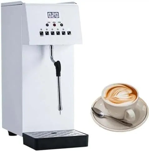 Roestvrijstalen multifunctionele stoomboot, 6L roestvrijstalen multifunctionele stoomboot voor koffiewinkels, Elektrische melkopschuimer en stoomboot