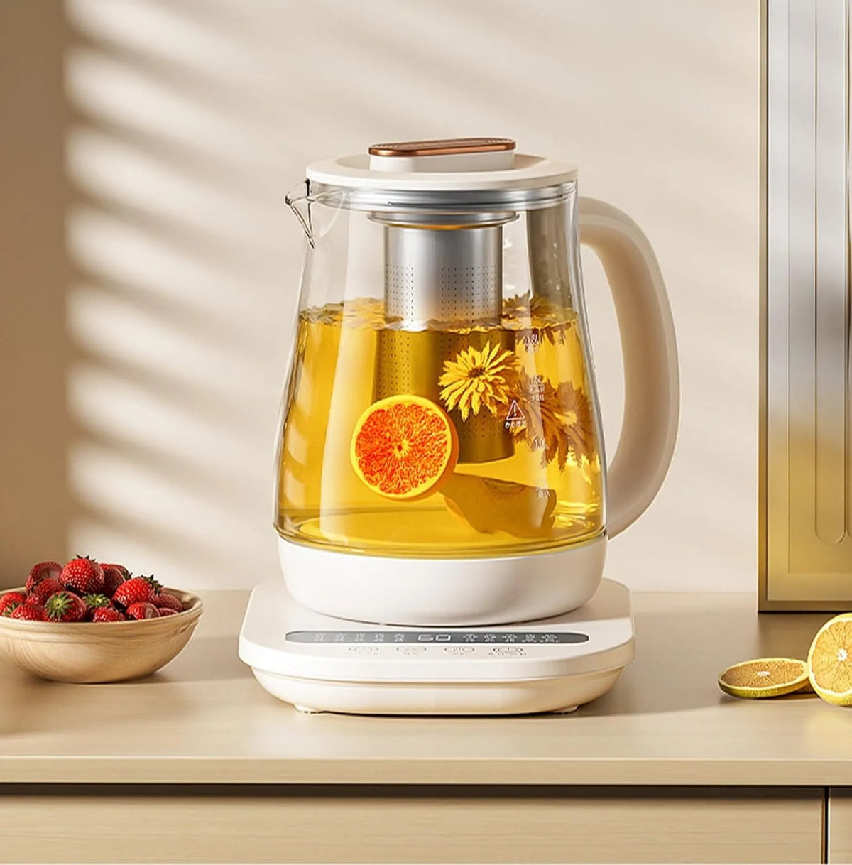 Waterkoker met 1.8L, 220V, 800 W, 25,5cm, 23cm en 27.5cm, 20 Veelzijdige Functies