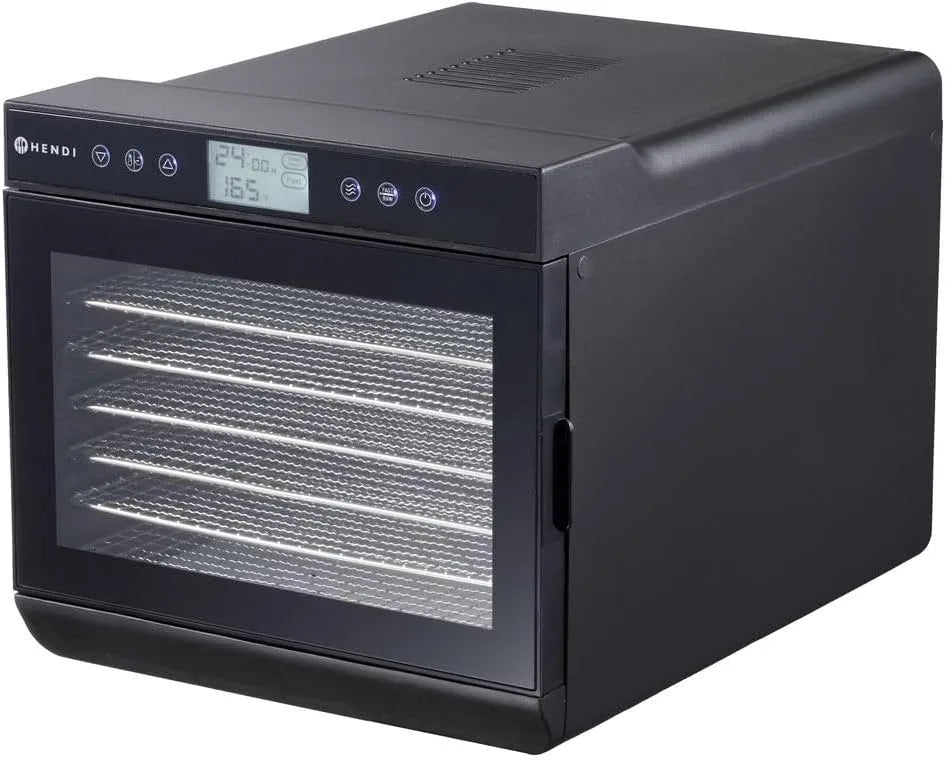 Droger, HENDI Voedseldroger x450x, met 7 roosters, temperatuurbereik van 35oC tot 70oC, 230V/460 W, 345x450x H 315mm, voor het drogen van fruit
