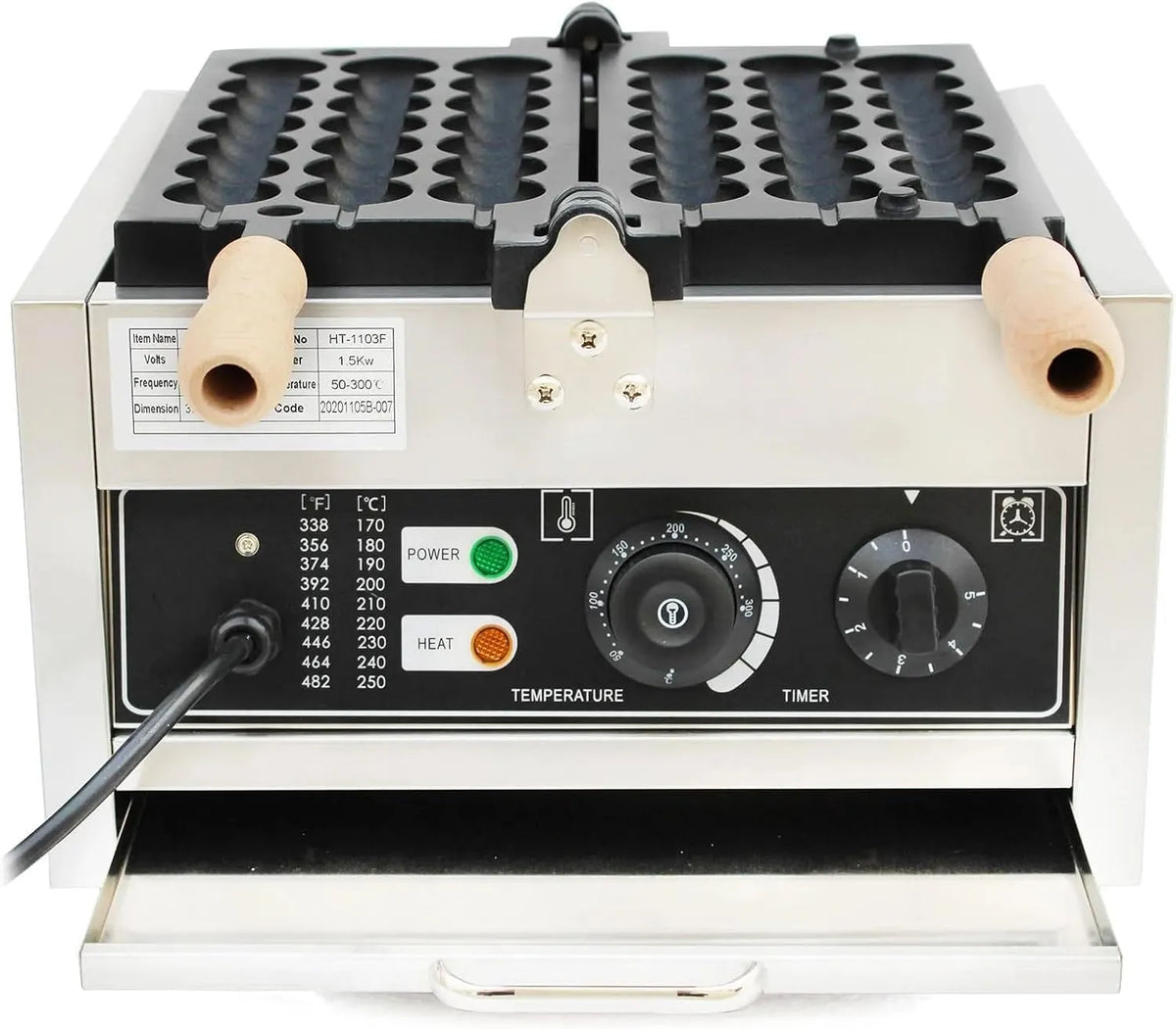 Machine, 1500 W non-stick wafelbolvorm ijzeren spiesmachine, voor thuiskeukensnack