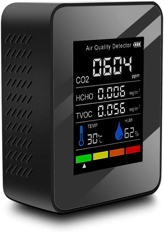 Luchtkwaliteitsmeter met digitaal display, mobiele uitvoering en compact ontwerp, Air Monitor