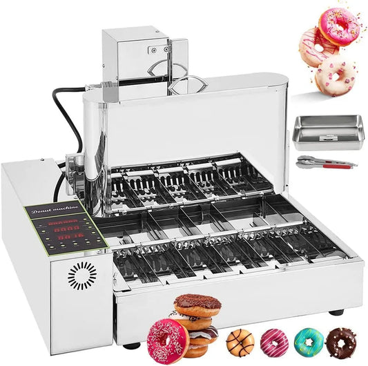 Donut Maken Machine met Donut Maker met Intelligent Control Panel, Digitale Donut Fryer Commerciële Donut Maken Machine, Auto Flip Verstelbare Donut