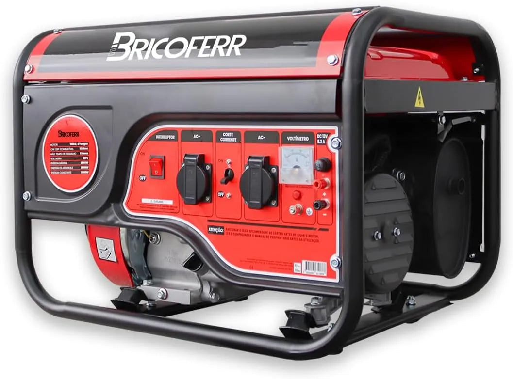 Generator met 6,5 pk, 210 cc, 50 Hz en 11 uur, 4-takt. Vermogen: 2,6 kVA. Spanning: 230 V