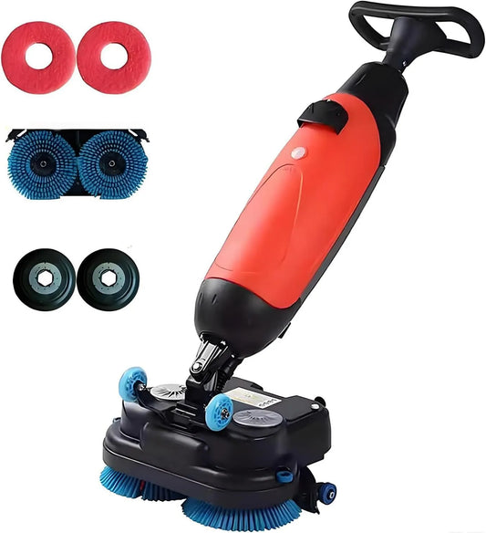 Vloerreiniger met 140 rpm, 450 mm, 43 cm, 2 uur, 3-in-1, draadloze werking en waterreservoir