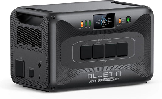 Generator met 2764,8 Wh, 7680 W, 3840 W, 58 kWh, 20 W, 2400 W, 6400 W en 45 minuten