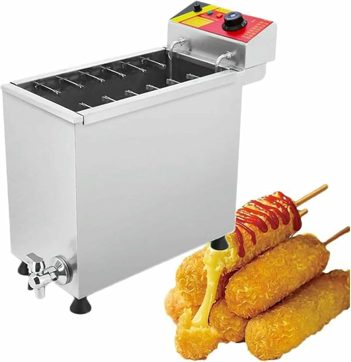 Hotdog Maker Machine, Voor Keuken ~/, Commerciële Diepe Dikke Friteuse