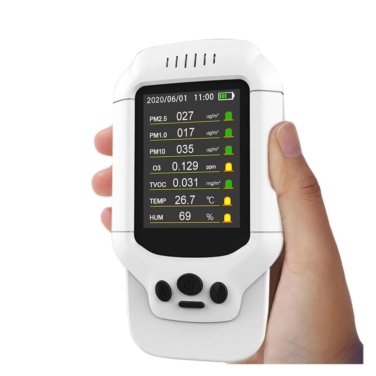 Luchtkwaliteitsmeter, O3, Gasdetector Sensor Luchtkwaliteit TVOC PM2.5 PM1.0, PM10 0-5ppm O3 Tester Nauwkeurig