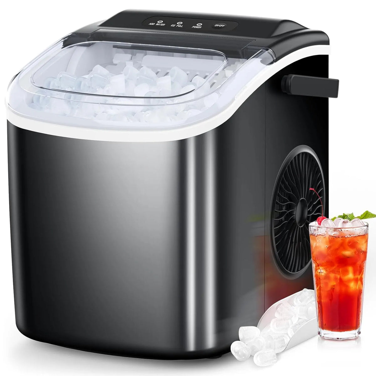 Machine kg/24 met 12 kg, 24 uur, 6-12 minuten, 31 x 24 x 32 cm, 6 minuten, 5 seconden, waterreservoir en transparant