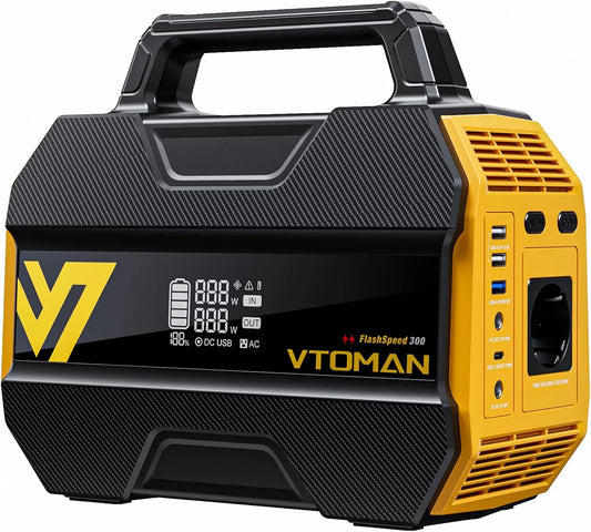 Draagbaar powerstation, 300 W, 600 W, 230Wh, 100 W, USB, LiFePO4-batterij