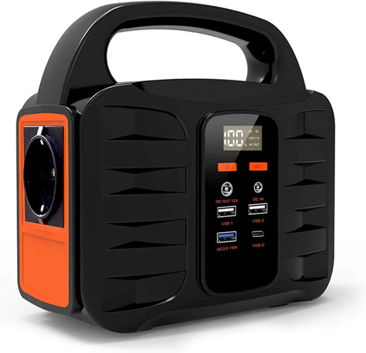 Draagbaar powerstation, 155Wh, 150 W, digitaal display, zonne-energie