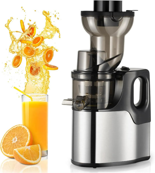 Machine, mobiele uitvoering van 150 W afvalscheiding Juicer met Feed Chute, Koude persmachine voor hele groenten en fruit sap