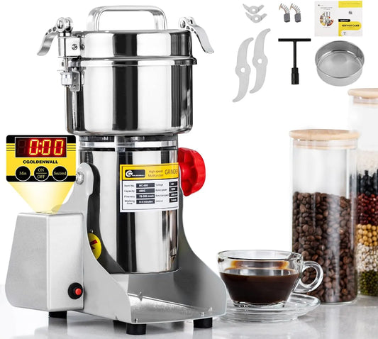 Granen Koffie Molen, 800g, 28000RPM, Timer, Overbelasting Bescherming