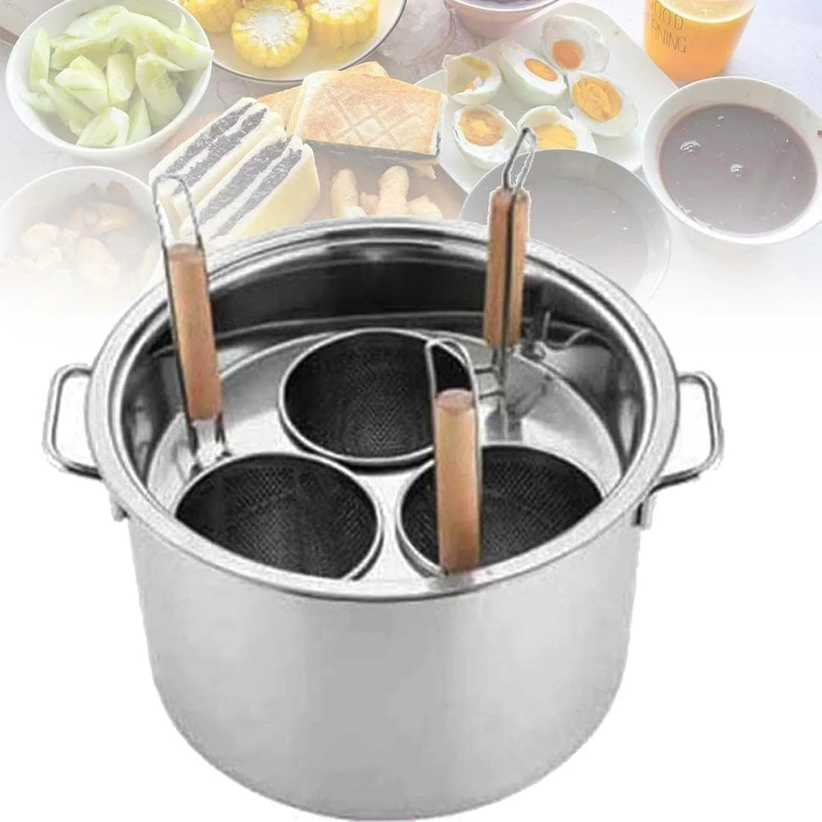 SAeWare Commerciële noedelketel en pastapan met zeef met 22 x 36,5 cm, 23 x 41,5 cm, 24 x 46,5 cm, 13,5 x 13,5 x 20 cm, 14,4 inch, 16,4 inch, 18,3