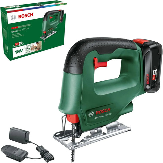Lader, 2,0 Ah, 18 volt systeem, met 1 decoupeerzaagblad, oplader AL 18V-20, in doos